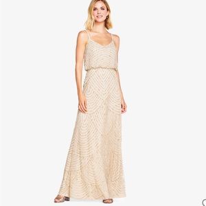 Adrianna Paapell Gold/Champage Art Deco Dress